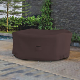 Heavy-Duty Multipurpose Waterproof Outdoor Round Table & Chair Set cover, Patio Dining Table Cover