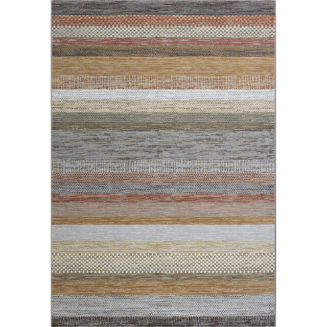 Cato Machine Woven PP Heatset Terracotta Area Rug