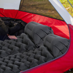 Inflatable Single Camping Mat Lightweight Sleeping Pillow Mattress Bed
