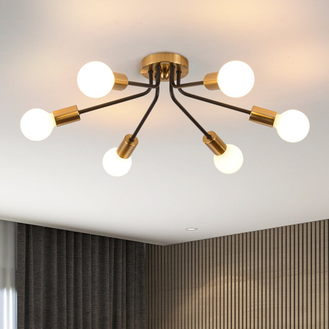 Bujer 6-Light 54cm Dimmable Sputnik Sphere Semi Flush Mount