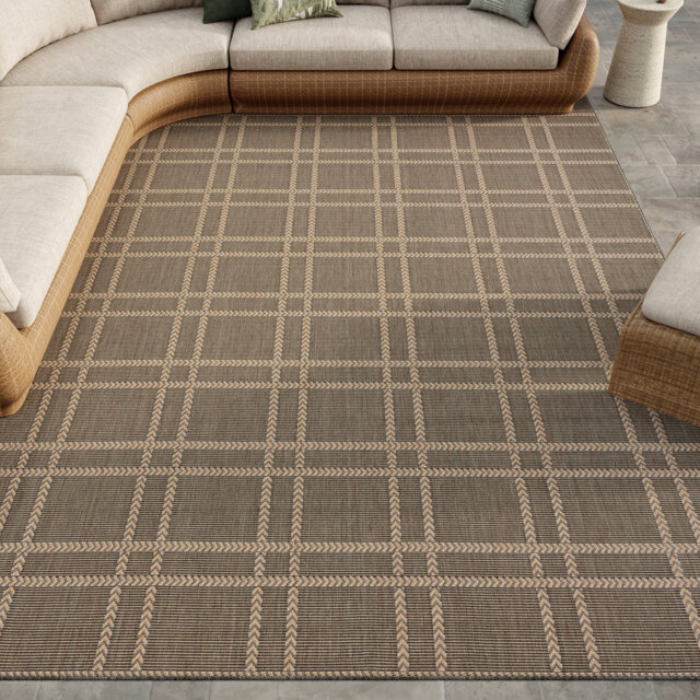Alibay Plaid Indoor / Outdoor Area Rug