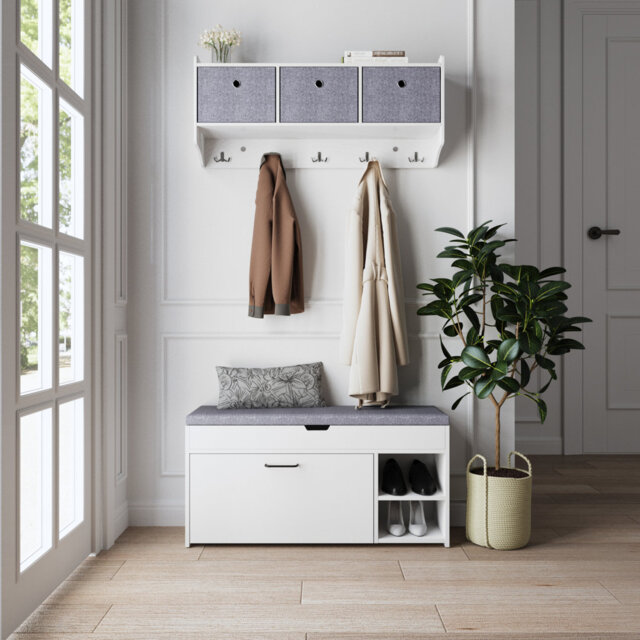 Ohlson Polyester Upholstered Storage Bench