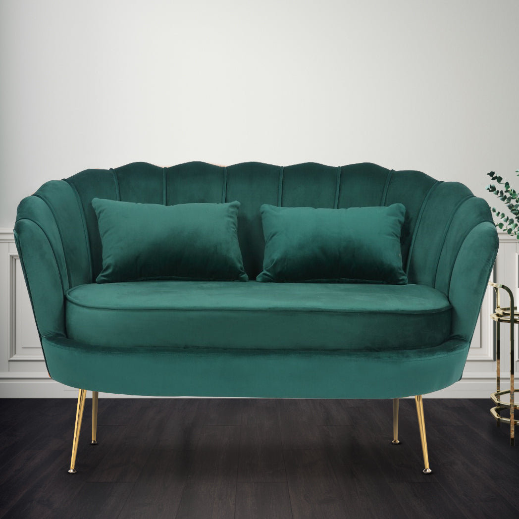 Carney Velvet Loveseat Accent Sofa by Wayfair
