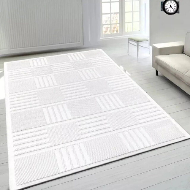 Chevron Machine Tufted Indoor / Outdoor Area Rug