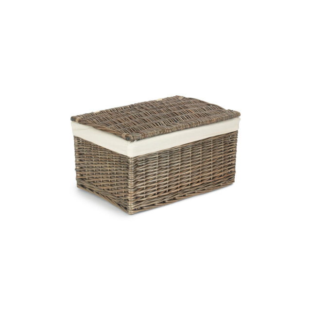 Wicker Large Lined Storage Hamper Basket