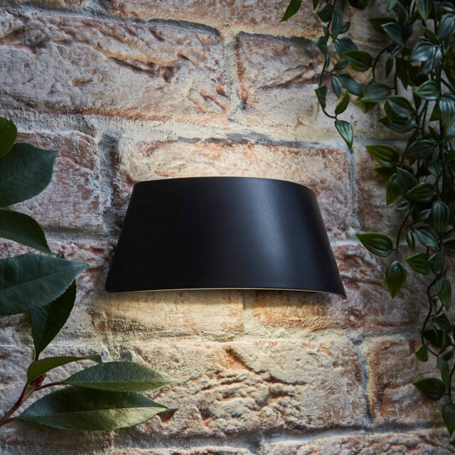 Deneesha Matte Black 8cm H Integrated LED Outdoor Sconce