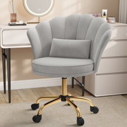 Dutch Velvet Adjustable Office Chair With Smooth Casters For Office Featuring Ergonomic Support And 250Lbs Capacity