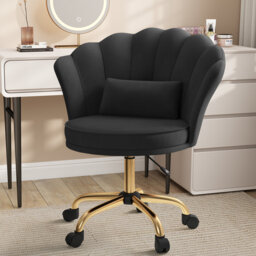 Dutch Velvet Adjustable Office Chair With Smooth Casters For Office Featuring Ergonomic Support And 250Lbs Capacity