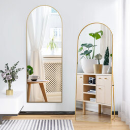 Aleaya Aluminium Half-circle Mirror