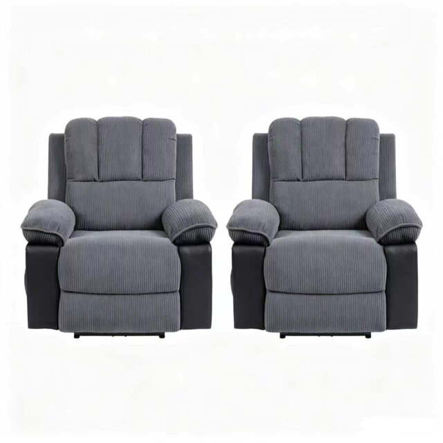 Upholstered Massage Heated Recliner Chairs, Electric Wall Hugger Single Armchair