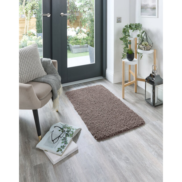 My Rug Fleck Mocha 100cm Diametre Shaggy Circle Rug