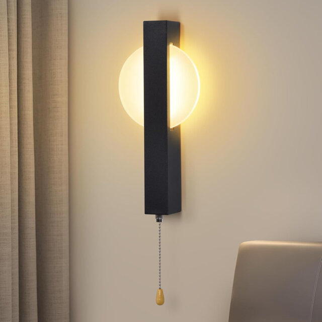 1-Light Black LED Wall Sconce