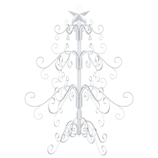 vidaXL Metal Christmas Tree Outdoor Artificial Xmas Tree for Decoration Black