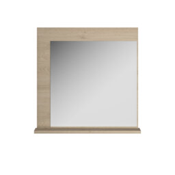 SantaBarbara Wood Flat Wall Mirror with Shelves