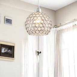 Crystal Globe Ceiling Light Shade 20cm – Chrome Acrylic