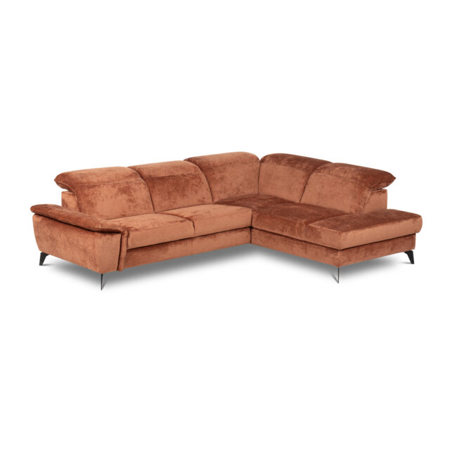 Bellagio Fabric Corner Sofa with Pull-Out Bed, Storage, Adjustable Headrests and Armrest