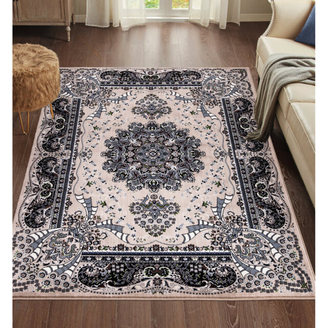 Constina Persian Beige/Black Indoor / Outdoor Area Rug