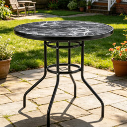 Round 80cm L Outdoor Garden Table