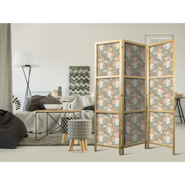 171cm H Solid Wood Folding Room Divider