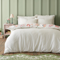 Floral Bunches Reversible Cotton Duvet Cover Set