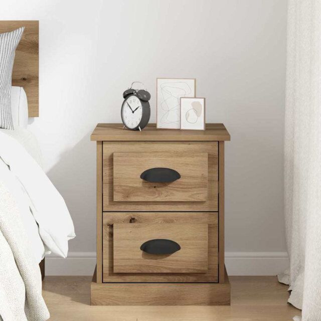 Bedside Cabinet Old Wood 39 X 39 X 47.5 Cm Engineered Wood