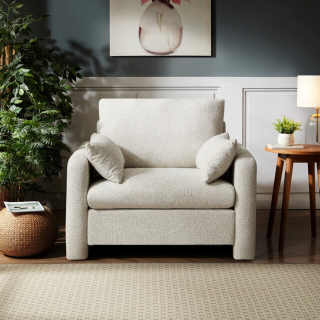 Shorewood Textured Fabric Armchair