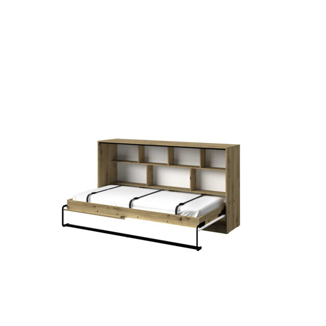 Bed in the Nantes 16 wardrobe, artisan oak/white matt color