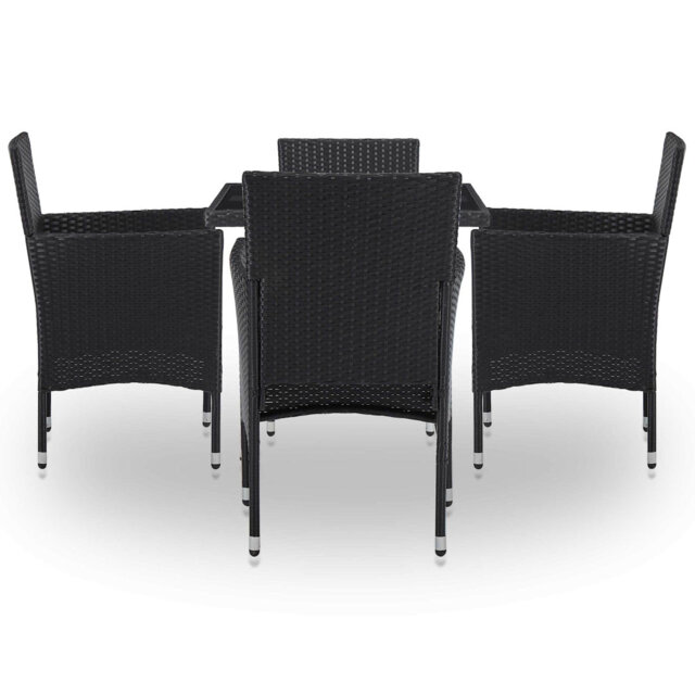 Furniture Set 5 Pcs Outdoor Garden Terrace Modern Dining Patio Chair