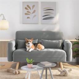 Modern Fabric Sofa Couch 2 Seater Sofa  Upholstered Loveseat