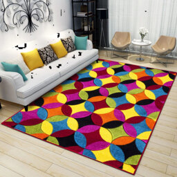 Modern Luxury Hand Carved Multi Colour Bedroom Carpet Small Floor Rug Mat