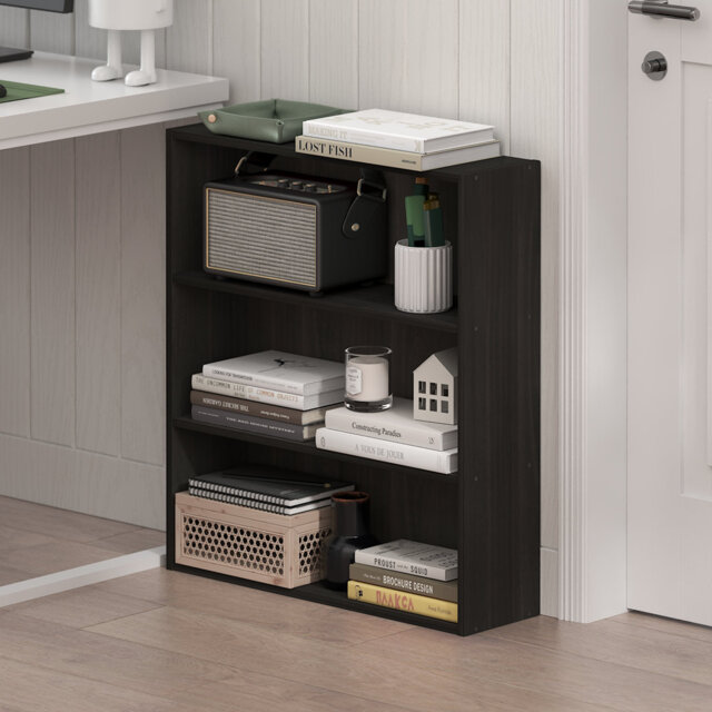 Furinno Basic 3-Tier Open Shelf Bookcase, Bookshelf, Storage Organizer, 16.8 x 60 x 67.1 cm, White