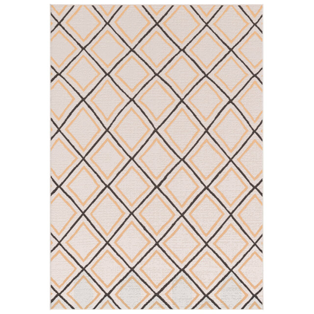 Tilly-Mae Flatweave Indoor/Outdoor Cream-Orange Rug