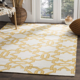 Valenzuela Wool Ivory/Yellow Rug