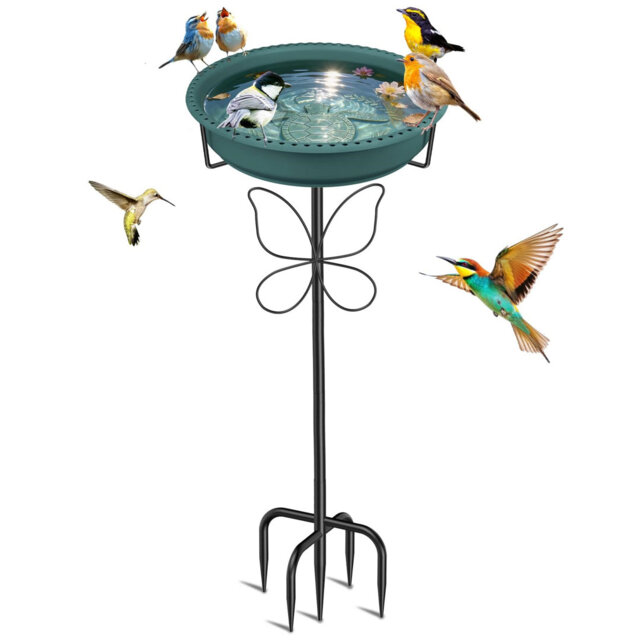 Metal Bird Bath for Outside, Removable Bowl Metal Base, 37In/93.5cm Freestanding Birdbaths & Birdfeeder, Bird Baths Feeder Bowl for Outdoors Garden Pa
