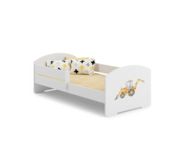 Children's bed LUK with railings - Excavator