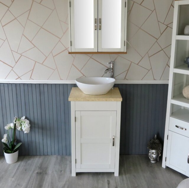 Slimline 515mm Free-standing Cloakroom Vanity Unit