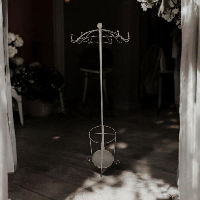 Connellsville Metal Coat Rack - 14 Hook Freestanding Hat and Umbrella Stand for Entryway, Hallway and Office