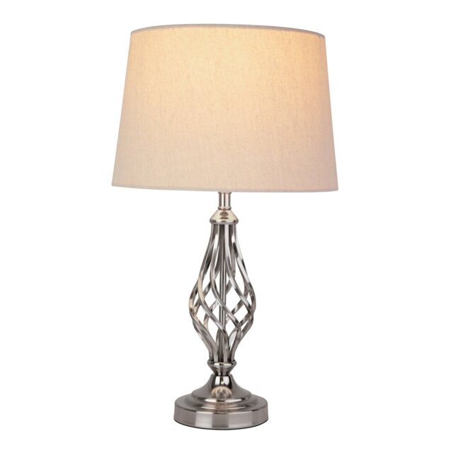 Bratton 49cm Traditional Twist Antique Brass Table Lamp