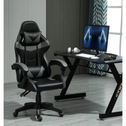 Inbox Zero Adjustable Reclining Ergonomic Faux Leather Swiveling PC & Racing Game Chair