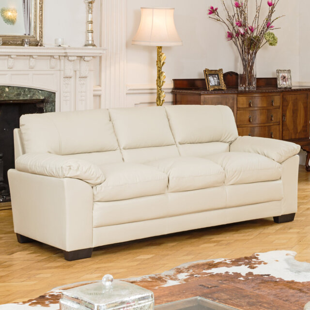 Robidoux 3 Seater Faux Leather Sofa