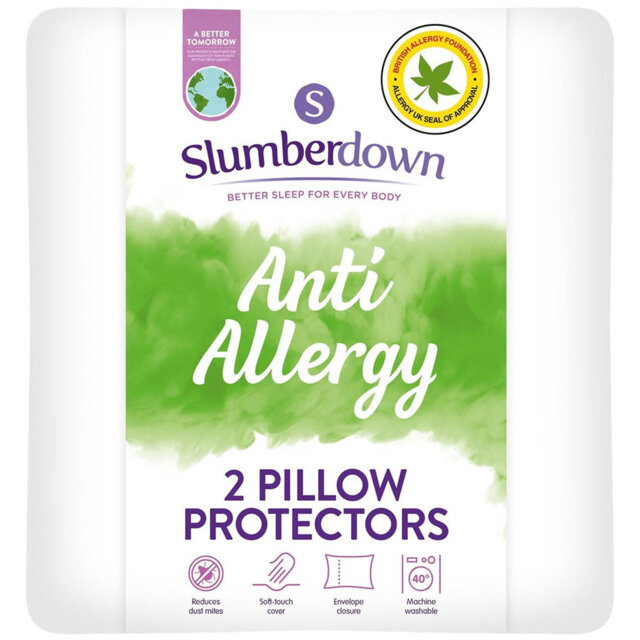 Slumberdown Anti Allergy Quilted Pillow Protector Machine Washable