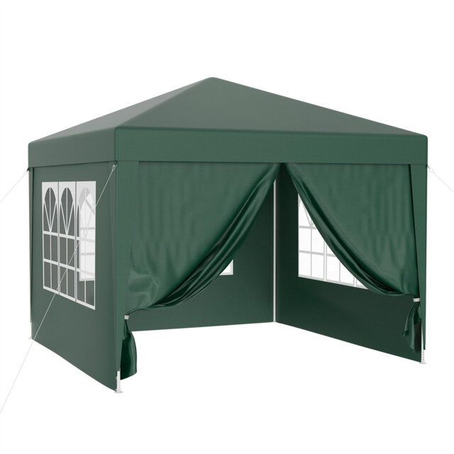 3m x 3m gazebo in with UV protection 50+, garden gazebo with removable sides, party tent with windows for e.g. terrace and festival