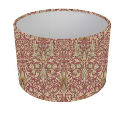 Cotton Drum Lamp Shade ( Screw On ) in Red