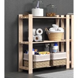 Bookcase, 3 Shelf Storage Unit, Pre-sanded