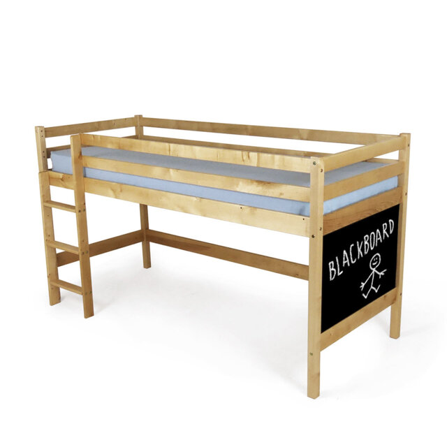 Matthes Hardwood Mid Sleeper Bed with Blackboard