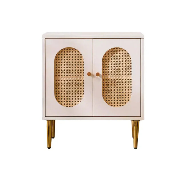 Lille 2 Door Rattan Bedside Cabinet