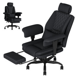 Submi Heavy Duty Office Chair 200KG, Big and Tall Desk Chair, Executive Ergonomic Office Chair with Footrest & Lumbar Support, High Back Computer Gami
