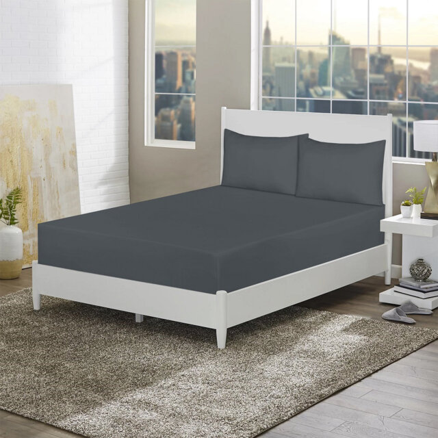 Eemeli Microfiber 30cm Deep Pocket Fitted Sheet – Ultra-Soft, Wrinkle-Resistant, Breathable Bedding for Standard Mattresses