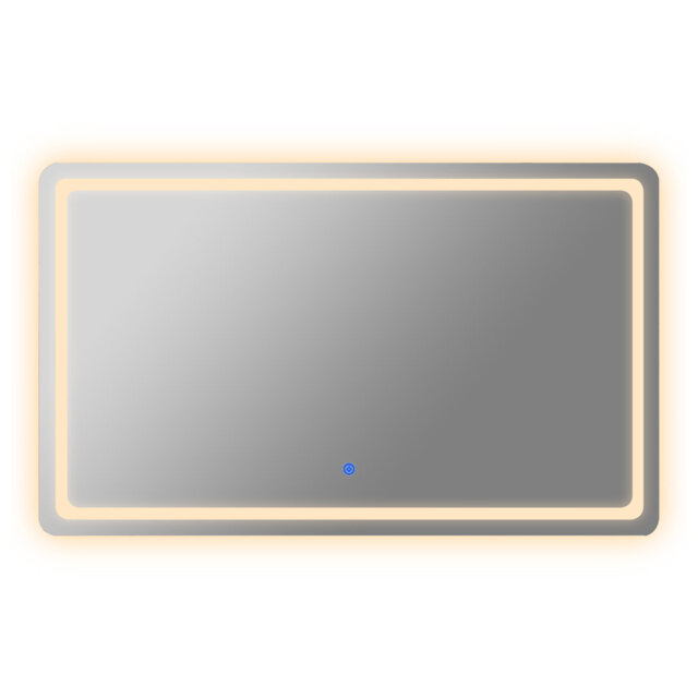 Ivy Bronx Led Wall Mirror Anti-fog Bathroom Mirrors Makeup Light 100x70cm