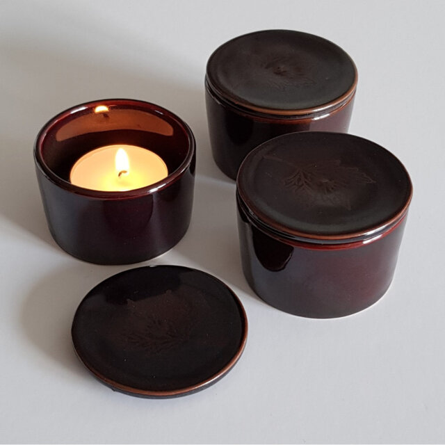 Maple 6 Piece Concrete / Cement Tabletop Tealight Holder Set